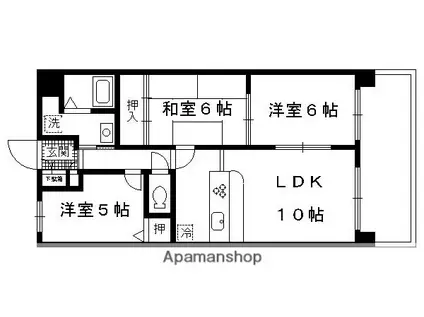 AZハウス(3LDK/4階)の間取り写真