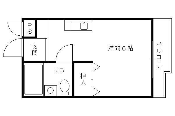 プルシャン山科(1K/4階)の間取り写真
