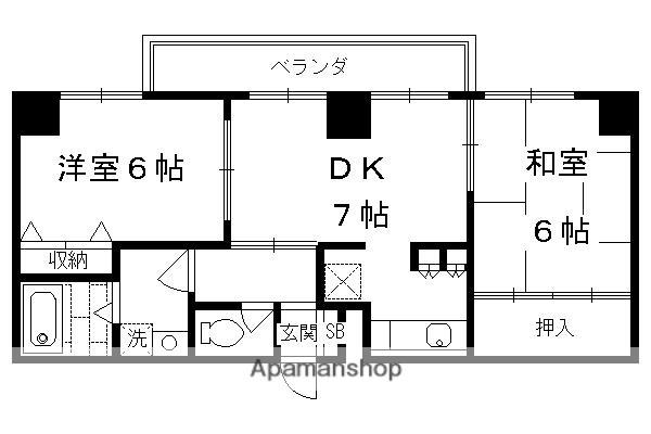 エグゼ東山(2DK/5階)の間取り写真