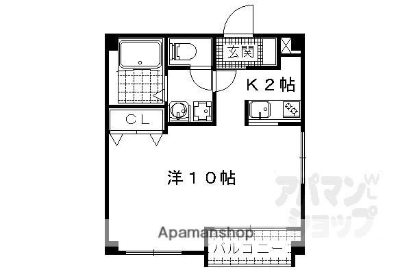 ERFOLG FREIDEN(1K/2階)の間取り写真
