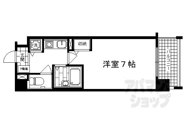 サムティ京都祇園(1K/6階)の間取り写真