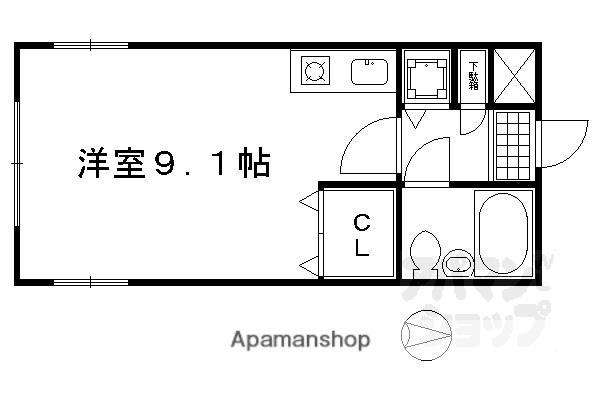 ライオンズマンション京都西洞院(1K/2階)の間取り写真