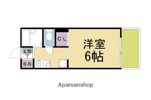 セジュール冨井(1K/1階)の間取り写真