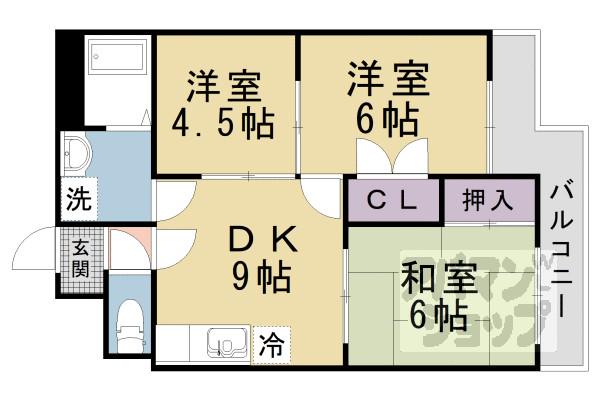 第一エバグレース音羽(3LDK/1階)の間取り写真