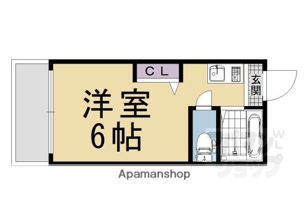 アビタシオン藤(1K/4階)の間取り写真