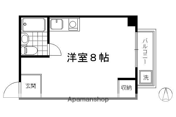 京都33GENDOU(ワンルーム/2階)の間取り写真