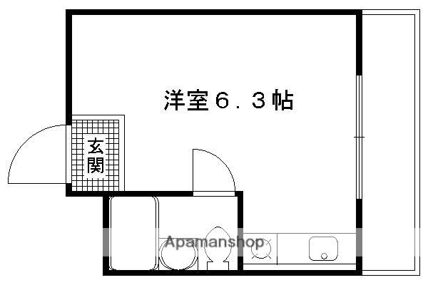 カレッジマンション七瀬川(ワンルーム/3階)の間取り写真