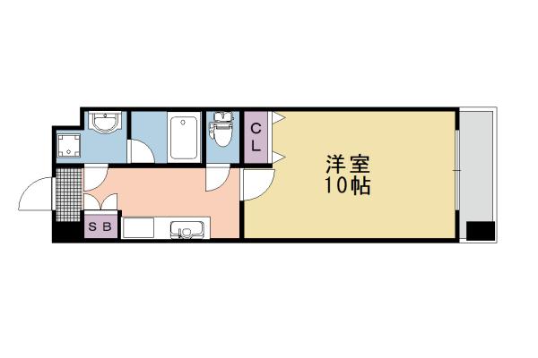 プラネシア星の子山科三条(1K/8階)の間取り写真