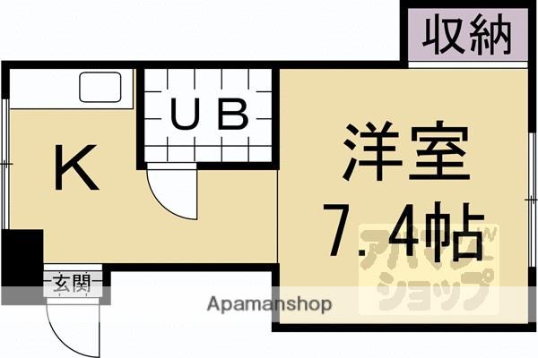 きみハウス(ワンルーム/3階)の間取り写真