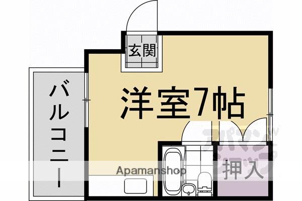 きみハウス(ワンルーム/3階)の間取り写真