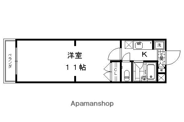 エレガンス東寺(1K/2階)の間取り写真