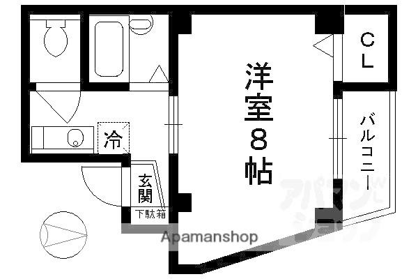 アヴニール(1K/3階)の間取り写真