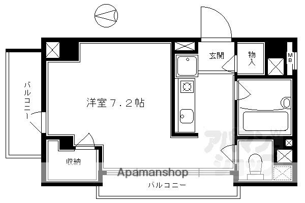 パインフィールド御池(1K/12階)の間取り写真