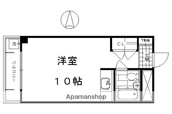 東和ハイツ北館(ワンルーム/4階)の間取り写真