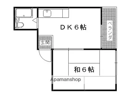 アネックス大竹(1DK/4階)の間取り写真