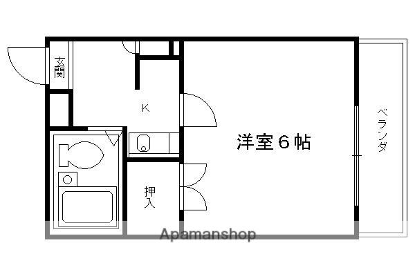 ルビナス竹澤(1K/3階)の間取り写真