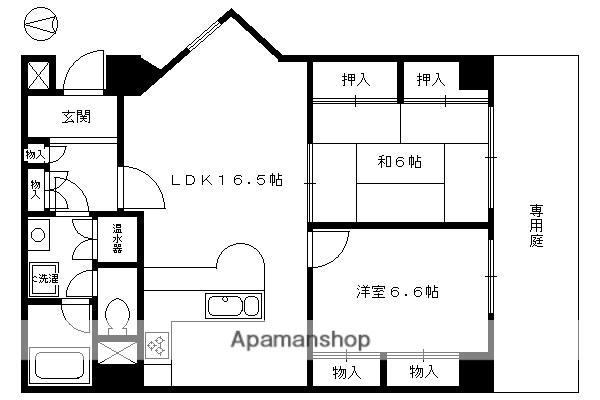 富小路アーバンライフ(2LDK/6階)の間取り写真