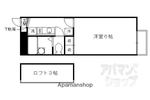 レオパレス淀コンフォート(1K/2階)の間取り写真
