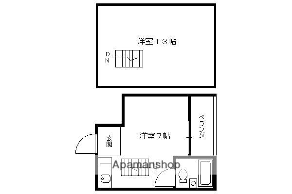 ポーシェ五条(2K/2階)の間取り写真