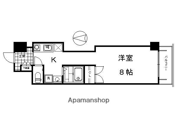 KIND3 南館(1K/5階)の間取り写真