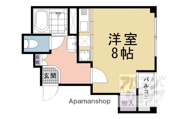 PICCOLO高辻(ワンルーム/2階)の間取り写真