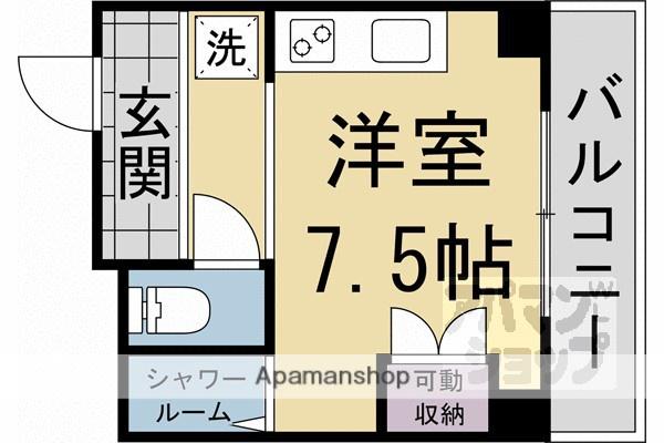 エスポワール里西(ワンルーム/5階)の間取り写真
