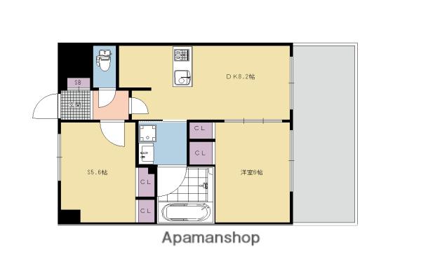 エステムプラザ京都河原町通(1SDK/1階)の間取り写真
