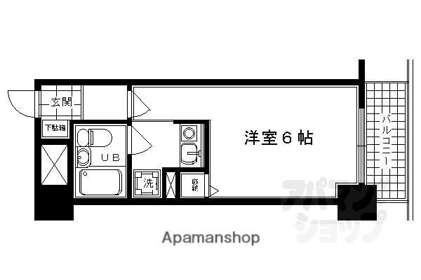 エスリード四条河原町(1K/10階)の間取り写真