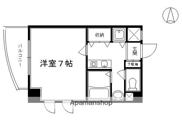 グランドパレス京都烏丸五条(1K/8階)の間取り写真