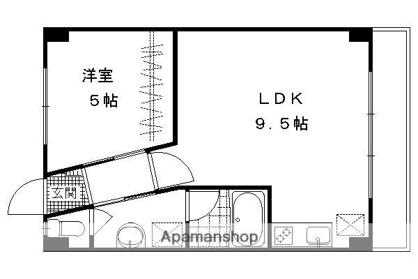 第一住田屋ビル(1LDK/3階)の間取り写真