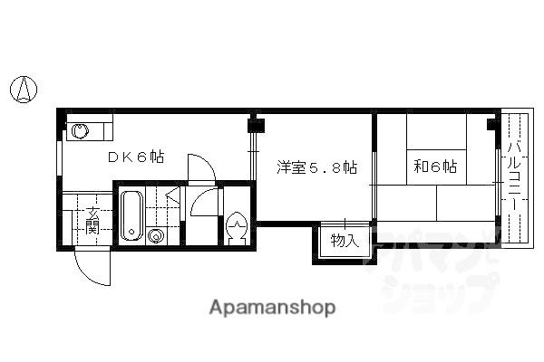 澤屋ビル(2DK/2階)の間取り写真