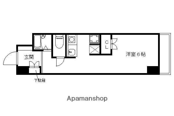 KINDIII 北館(1K/4階)の間取り写真