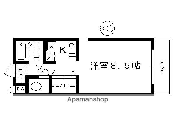 セリバ中久世(ワンルーム/1階)の間取り写真
