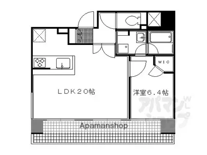 エステムプラザ京都四条烏丸(1LDK/3階)の間取り写真