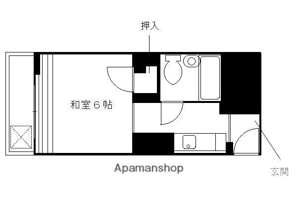 フジカビル(1K/5階)の間取り写真