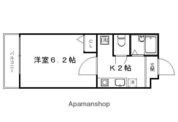 御池ハイツ(1K/4階)の間取り写真