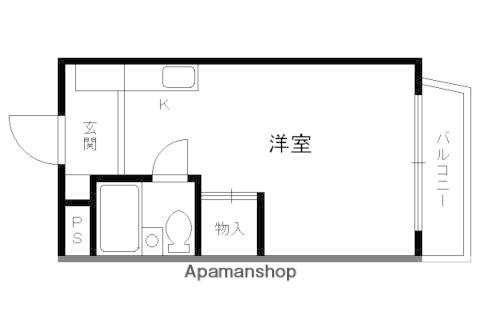 バンベール伏見(1K/3階)の間取り写真