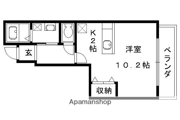 ベル福和 弐番館(1K/1階)の間取り写真