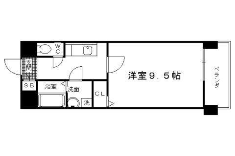 メゾン・フェアリー(1K/6階)の間取り写真