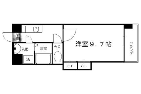 メゾン・フェアリー(1K/6階)の間取り写真