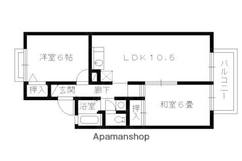 セジュール久我(2LDK/2階)の間取り写真