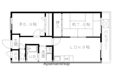 CHEZ NOUS 吉祥院(2LDK/2階)の間取り写真