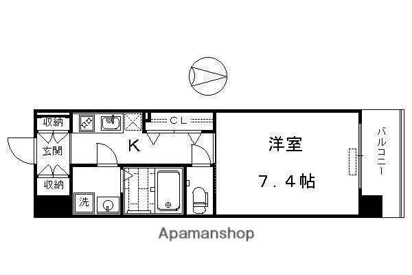 レジデンス京都ゲートシティ(1K/3階)の間取り写真