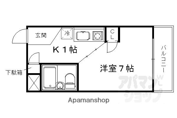 サンシャインビル晋州館(ワンルーム/5階)の間取り写真