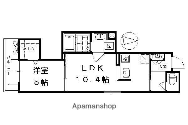 シャーメゾン西大路(1LDK/4階)の間取り写真