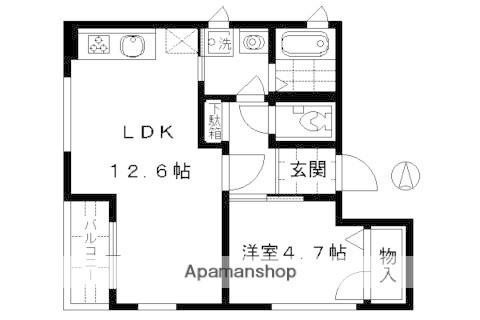 京洛舎 二人司(1LDK/1階)の間取り写真