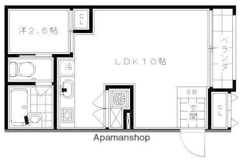 PARKSIDEMIBU(1LDK/1階)の間取り写真
