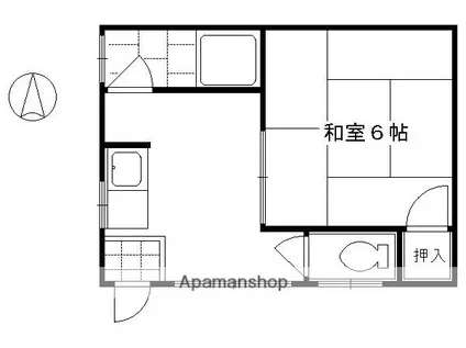 マンションカンダ(1K/2階)の間取り写真