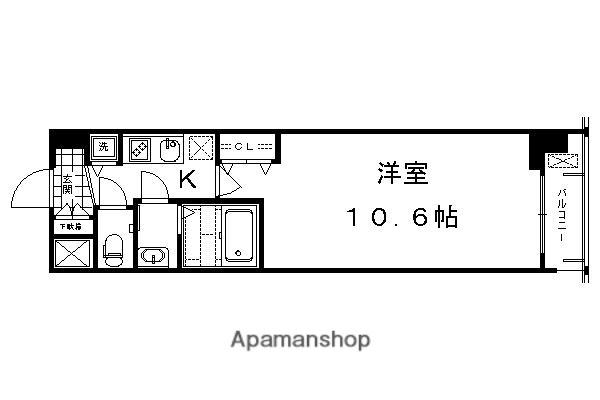 アール京都グレイス(1K/3階)の間取り写真