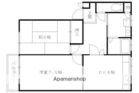ピルツ木の子マンション(2DK/3階)の間取り写真
